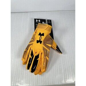 Under Armour F8 Football Gloves Glue Grip Yellow 1368851-750 Adult Large NEW